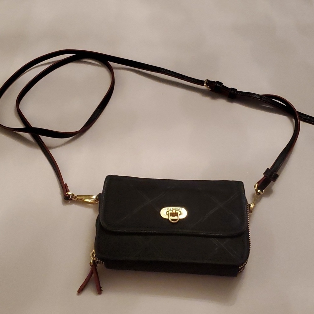 Vera Bradley Double Sided Zippered Wallet Crossbody